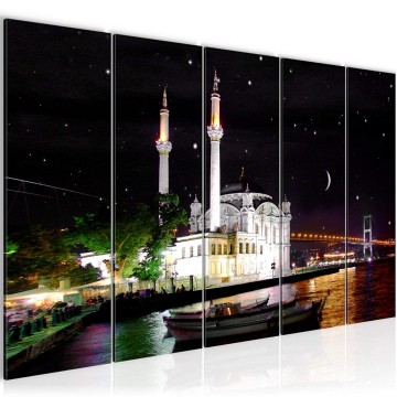 Canvas 5 luik schilderij istanboel 10 220 x 80 cm 602055