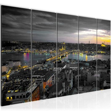 Canvas 5 luik schilderij istanboel 12 220 x 80 cm 603155