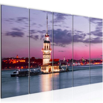 Canvas 5 luik schilderij istanboel 4 220 x 80 cm 604855