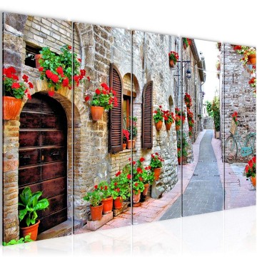 Canvas 5 luik schilderij italie 3 220 x 80 cm 607755