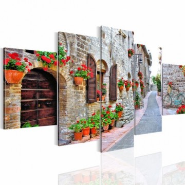 Canvas 5 luik schilderij italien4 200 x 100 cm  0