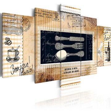 Canvas 5 luik schilderij keuken 1 240 x 112 cm 020115  87
