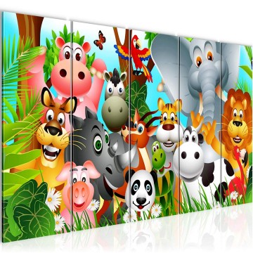 Canvas 5 luik schilderij kinderkamer 1 220 x 80 cm 014655