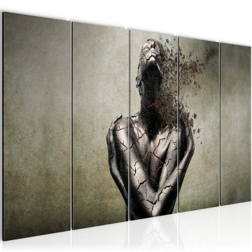 Canvas 5 luik schilderij kunst human 1 220 x 80 cm 612355