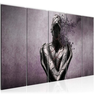 Canvas 5 luik schilderij kunst human 2 220 x 80 cm 612355