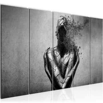 Canvas 5 luik schilderij kunst human 3 220 x 80 cm 612355