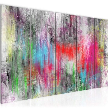 Canvas 5 luik schilderij kunst kleur 1 220 x 80 cm 019055