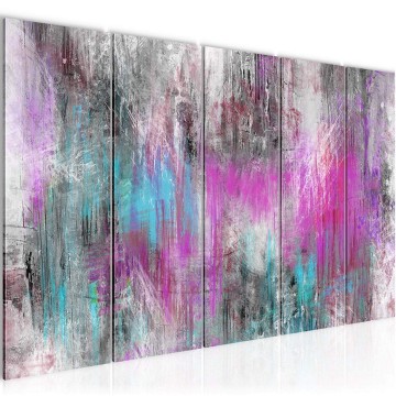 Canvas 5 luik schilderij kunst kleur 2 220 x 80 cm 019055