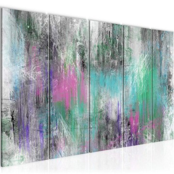 Canvas 5 luik schilderij kunst kleur 3 220 x 80 cm 019055