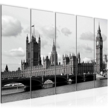 Canvas 5 luik schilderij londen 6 big ben 220 x 80 cm 609655