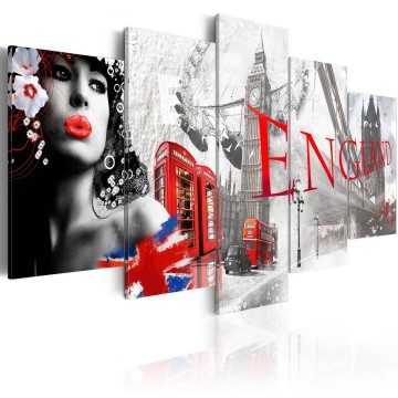 Canvas 5 luik schilderij londen engeland 1 240 x 112 cm 020113 269