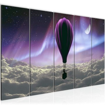 Canvas 5 luik schilderij luchtballon 2 220 x 80 cm 608155