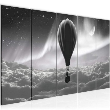 Canvas 5 luik schilderij luchtballon 3 220 x 80 cm 608155