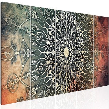 Canvas 5 luik schilderij mandala 1 240 x 90 cm f a 0662 b n