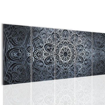 Canvas 5 luik schilderij mandala 12 220 x 80 cm 109455