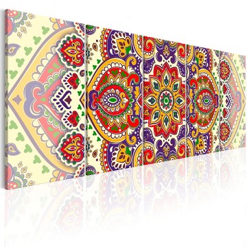 Canvas 5 luik schilderij mandala 14 240 x 90 cm f a 0546 b m 