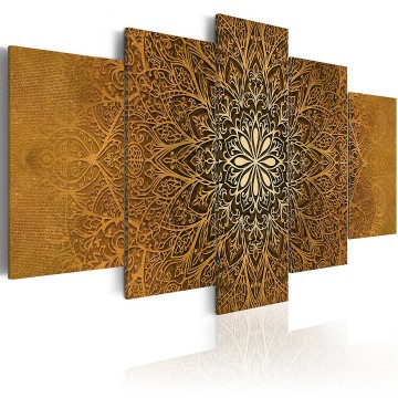 Canvas 5 luik schilderij mandala 3 240 x 112 cm f a 0515 b n