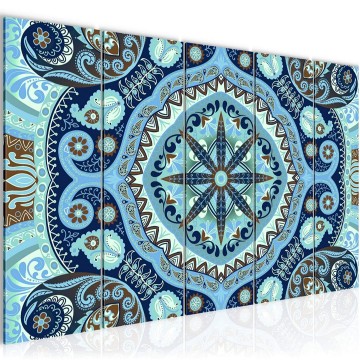 Canvas 5 luik schilderij mandala 5 220 x 80 cm 506755