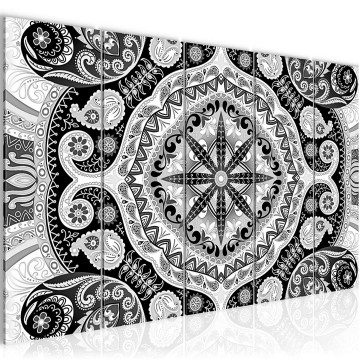 Canvas 5 luik schilderij mandala 6 220 x 80 cm 506755