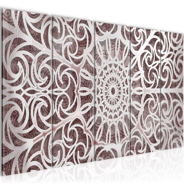 Canvas 5 luik schilderij mandala 7 220 x 80 cm 109655