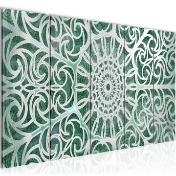 Canvas 5 luik schilderij mandala 8 220 x 80 cm 109655