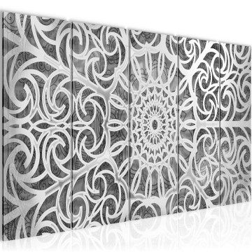 Canvas 5 luik schilderij mandala 9 220 x 80 cm 109655