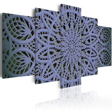 Canvas 5 luik schilderij mandala 9 240 x 112 cm f c 0132 b n