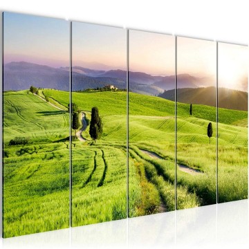 Canvas 5 luik schilderij natuur 1 220 x 80 cm 610755