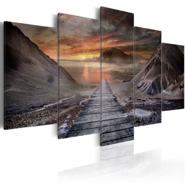 Canvas 5 luik schilderij natuur 22 240 x 112 cm 030112 11