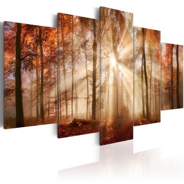 Canvas 5 luik schilderij natuur 23 240 x 112 cm cb 0189 bm