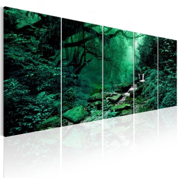 Canvas 5 luik schilderij natuur bos 0003 240 x 90 cm 0193 b