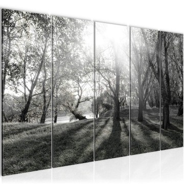 Canvas 5 luik schilderij natuur bos 10 220 x 80 cm 608455