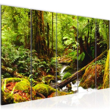 Canvas 5 luik schilderij natuur bos 17 220 x 80 cm 610955 0