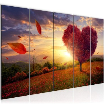 Canvas 5 luik schilderij natuur bos 2 220 x 80 cm 605855