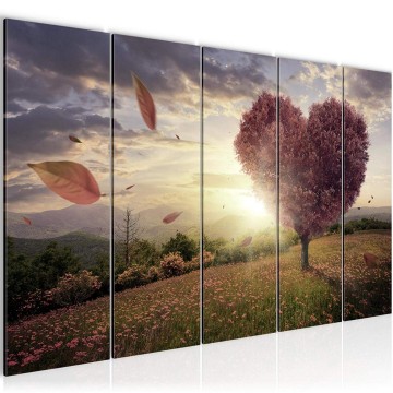 Canvas 5 luik schilderij natuur bos 4 220 x 80 cm 605855