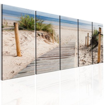 Canvas 5 luik schilderij natuur noordzee 0003 240 x 90 cm c c 0178 b m