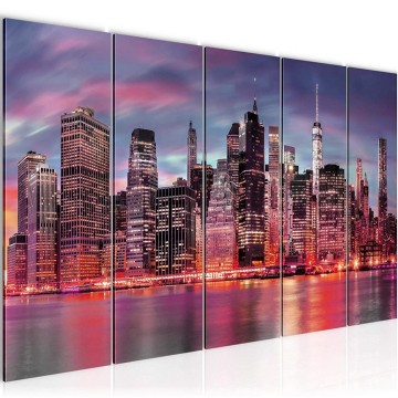 Canvas 5 luik schilderij new york 11 220 x 80 cm 010555