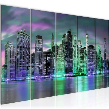 Canvas 5 luik schilderij new york 12 220 x 80 cm 010555