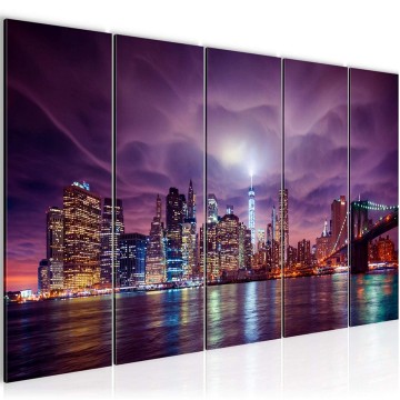 Canvas 5 luik schilderij new york 13 220 x 80 cm 003655