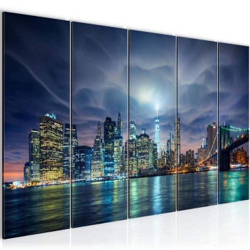 Canvas 5 luik schilderij new york 14 220 x 80 cm 003655