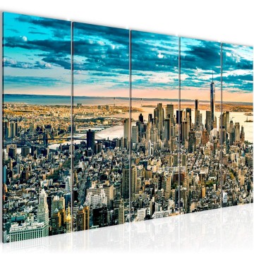Canvas 5 luik schilderij new york 16 220 x 80 cm 610055