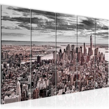 Canvas 5 luik schilderij new york 18 220 x 80 cm 610055