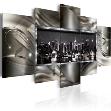 Canvas 5 luik schilderij new york 27 240 x 112 cm ca 0069 bn