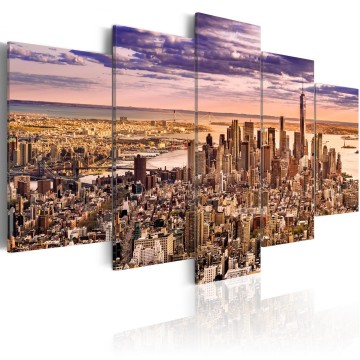 Canvas 5 luik schilderij new york 33 240 x 112 cm 030211 31