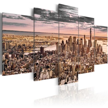 Canvas 5 luik schilderij new york 34 240 x 112 cm 030211 31