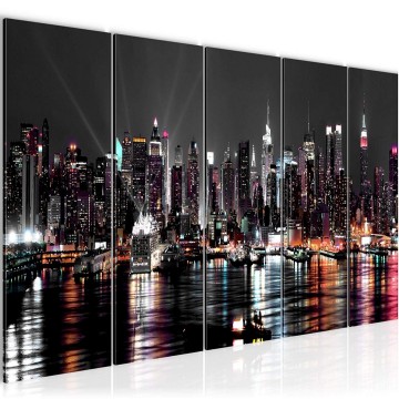 Canvas 5 luik schilderij new york 4 220 x 80 cm 601955
