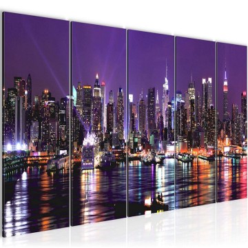 Canvas 5 luik schilderij new york 5 220 x 80 cm 601955
