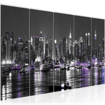 Canvas 5 luik schilderij new york 6 220 x 80 cm 601955