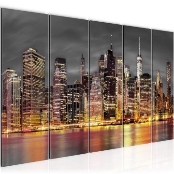 Canvas 5 luik schilderij new york 7 220 x 80 cm 014055
