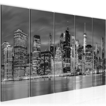 Canvas 5 luik schilderij new york 9 220 x 80 cm 014055